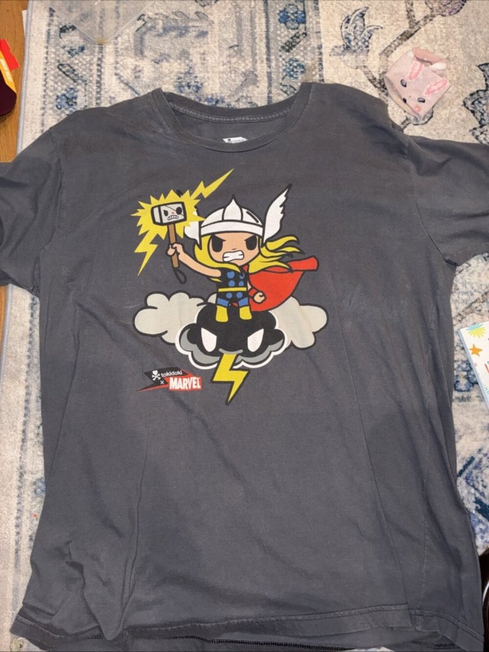 Vintage Tokidoki Marvel  THOR  RARE PRINT 2000s Simone Legno Art  Xl